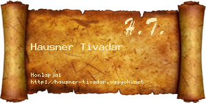 Hausner Tivadar névjegykártya